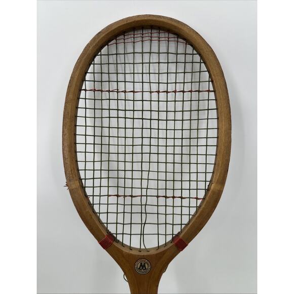 Antique 1900's N J Magnan Wonder Wood Tennis Racket Attleboro MASS Collectors - Picture 4 of 6